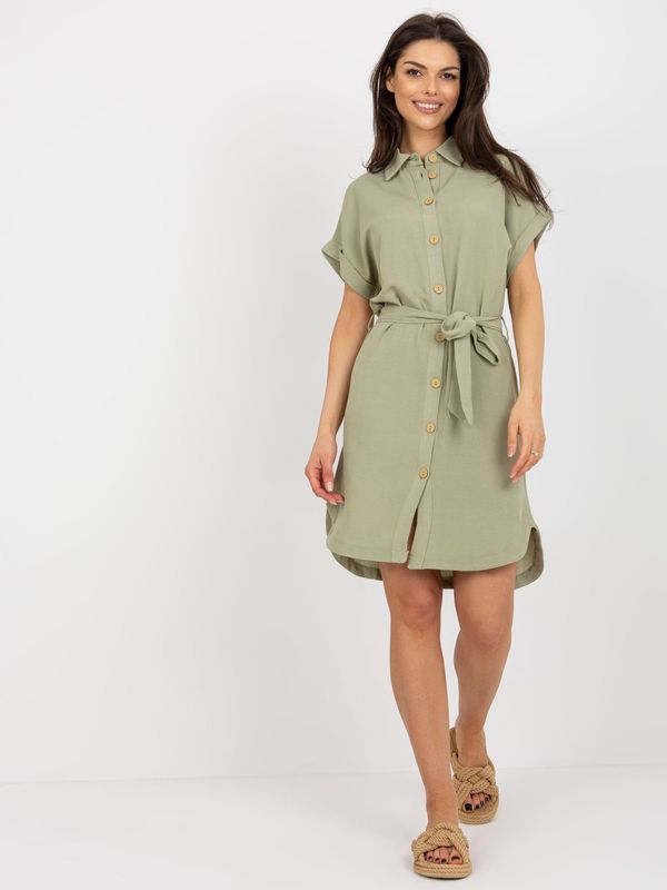 RUE PARIS Dress-WN-SK-VE40.33P-pistachio