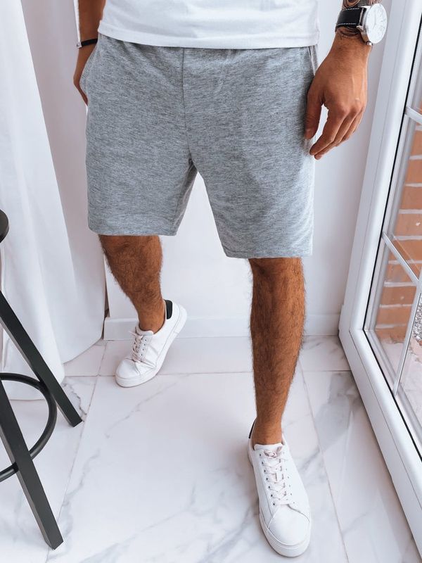 DStreet DStreet Krótkie spodenki dresowe męskie jasnoszare