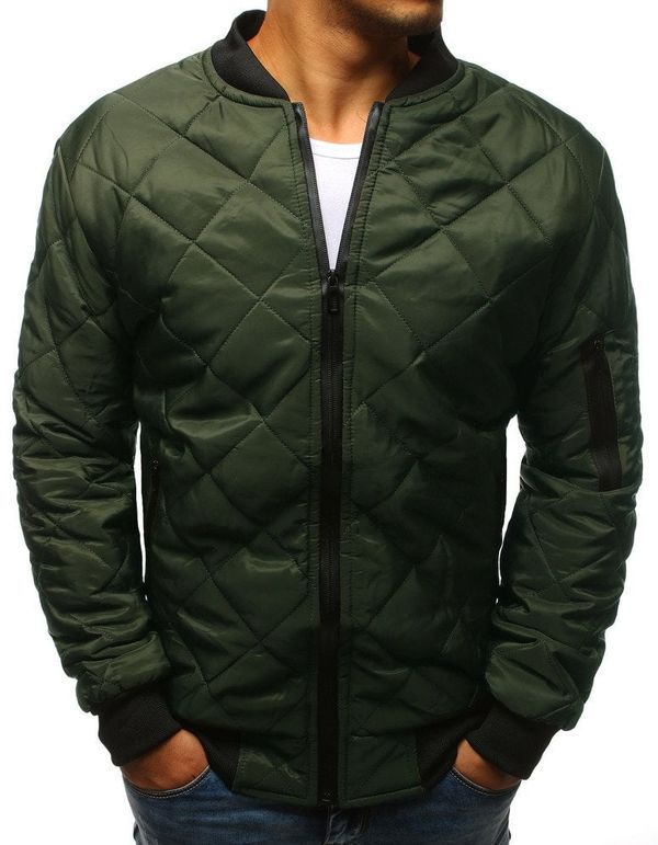 DStreet DStreet Kurtka męska pikowana bomber jacket zielona