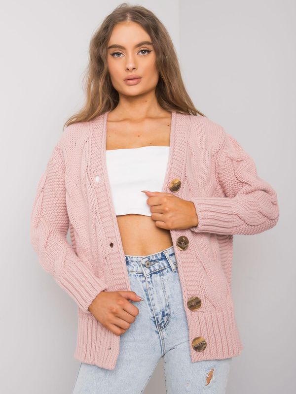 Fashionhunters Dusty pink button sweater by Louissine RUE PARIS