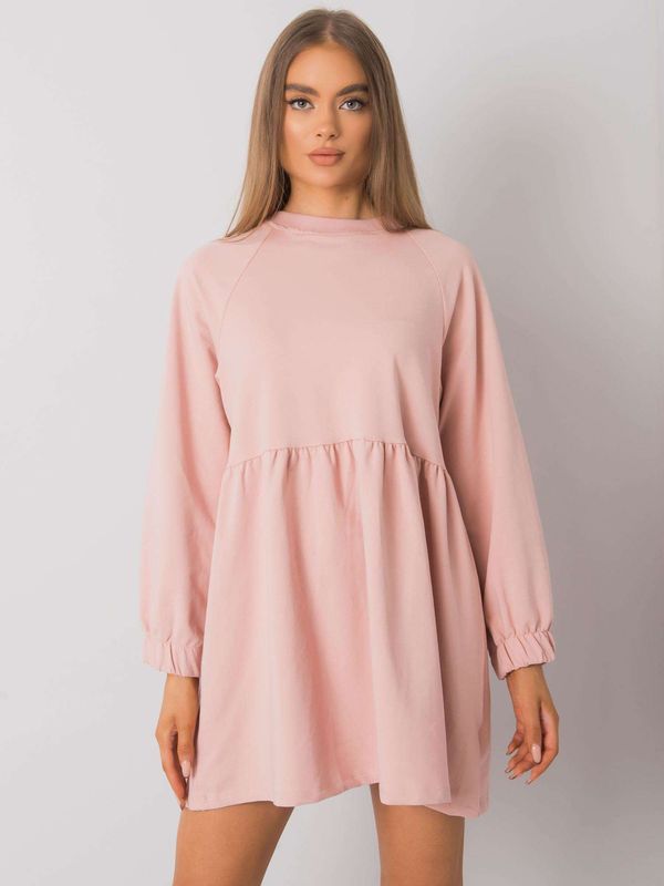 Fashionhunters Dusty pink dress with long sleeves by Bellevue