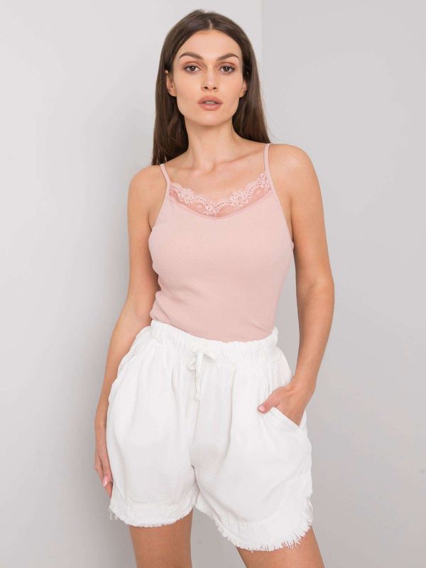 Fashionhunters Dusty pink ribbed top Armine