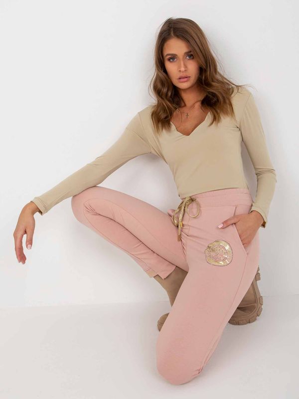 Fashionhunters Dusty pink sweatpants by Myrtle