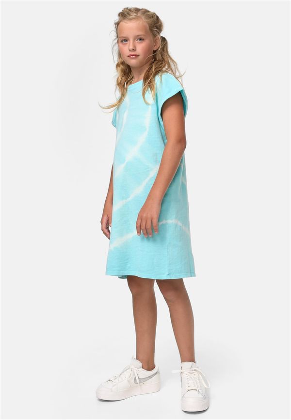 Urban Classics Dye aquablue dress with tie for girls