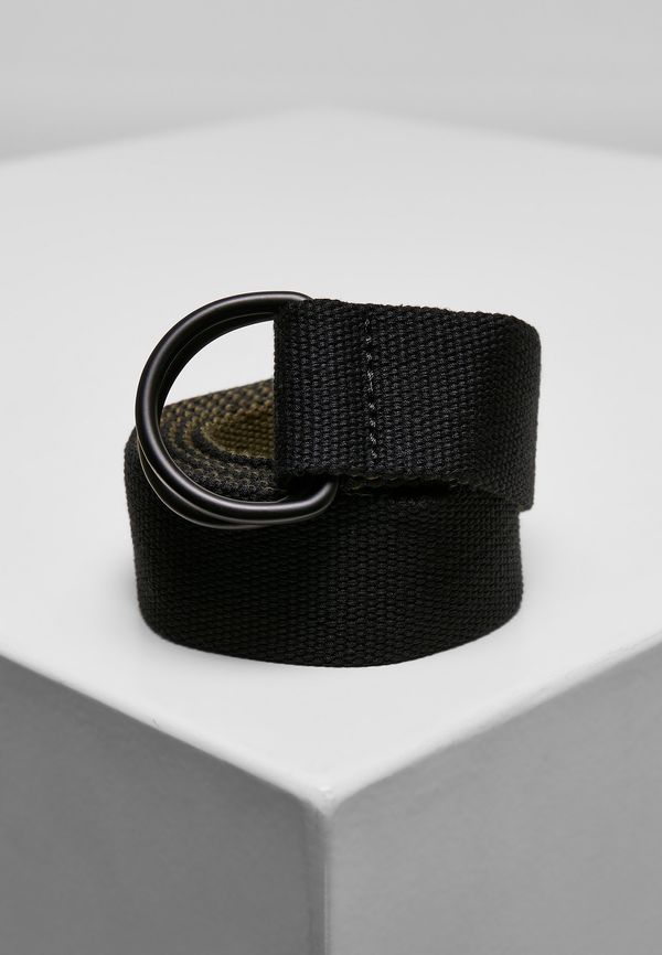 Urban Classics Accessoires Easy D-Ring Belt 2-Pack Black/Olive+White/Pepple