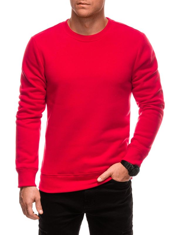 Edoti Edoti BASIC men's uniform round neck sweatshirt - red