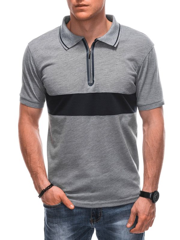 Edoti Edoti Men's plain polo shirt
