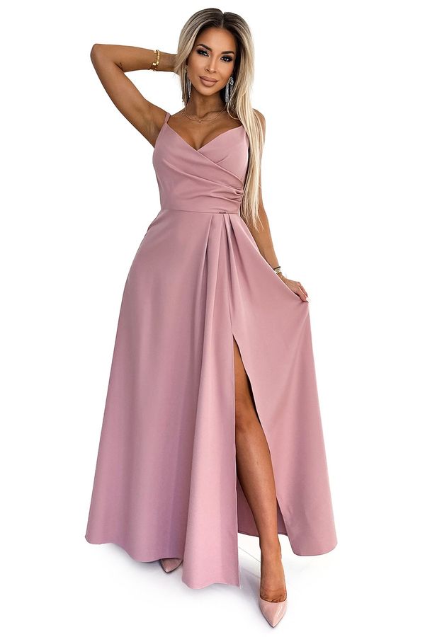 NUMOCO Elegant maxi long dress with straps Numoco