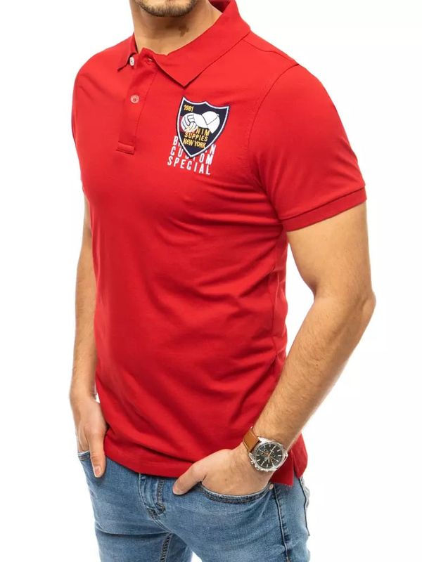 DStreet Embroidered polo shirt in red Dstreet