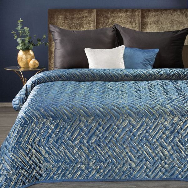 Eurofirany Eurofirany Unisex's Bedspread 387838 Navy Blue