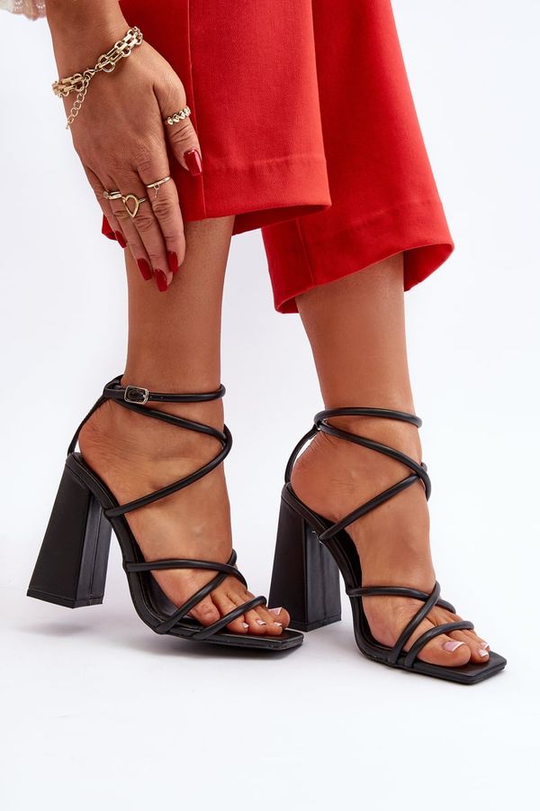 Kesi Fashionable black high-heeled sandals Josette