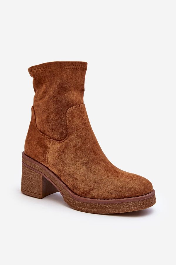 FB2 FB2 Women's ankle boots with a heel Camel Argastis