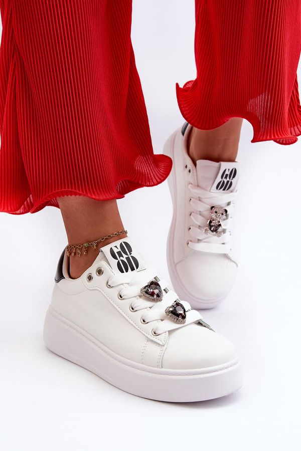 FB3 FB3 Women's platform sneakers with white embellishments Herbisa