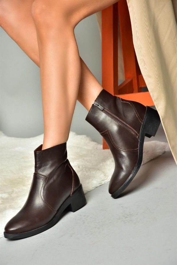 Fox Shoes Fox Shoes Brown Genuine Leather Women's Boots