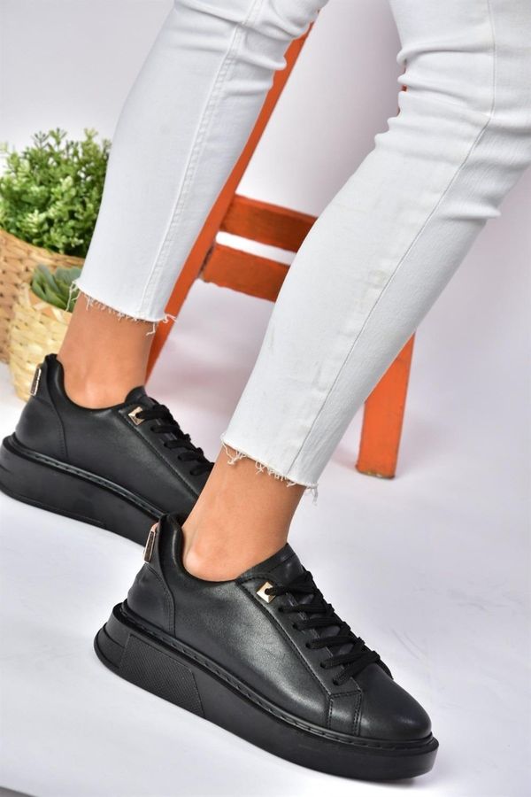 Fox Shoes Fox Shoes P848231609 Black Thick Soled Women's Sports Shoes Sneakers