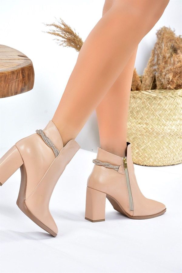 Fox Shoes Fox Shoes Women's Nude High Heeled Heeled Boots