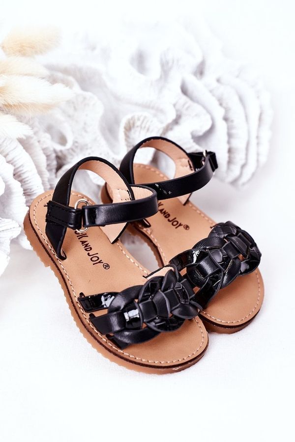 FR1 FR1 Children's Sandals With Snake Pattern Black Baxlee