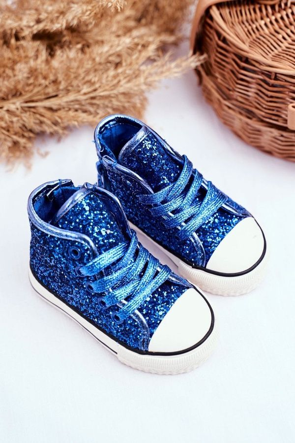 FR1 FR1 Children's Sneakers With Glitter Blue Ally