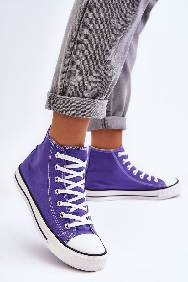 FR1 FR1 Women's Classic High Sneakers Violet Remos