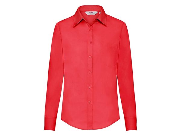 Fruit of the Loom FRUIT OF THE LOOM F17•LADIES LONG SLEEVE POPLIN SHIRT