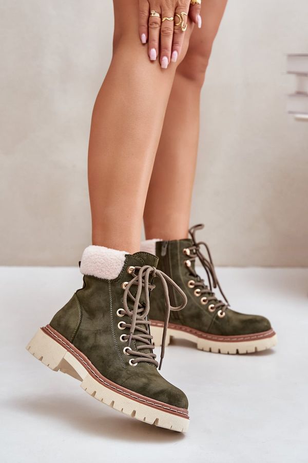 FS1 FS1 Insulated Ankle Boots for Women with Zip Green Ferelia