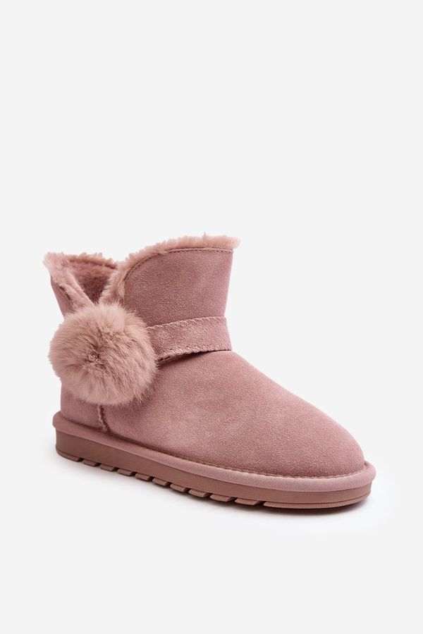 FS1 FS1 Pink Women's Suede Snow Boots with Cutouts Eraclio