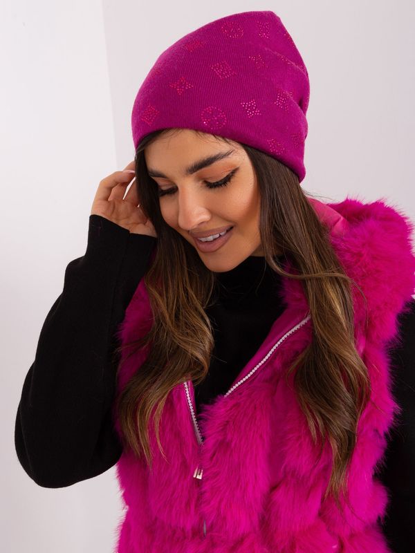 Fashionhunters Fuchsia women's winter hat