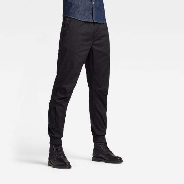 G Star G-STAR Pants - Chino relaxed cuffed trainer black