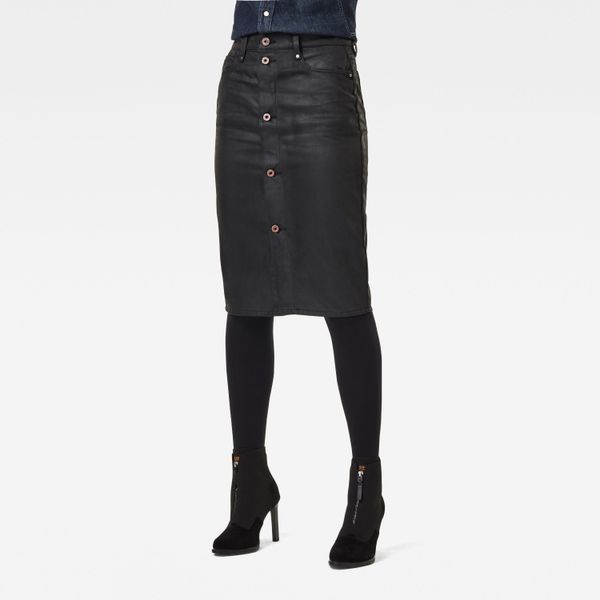 G Star G-STAR Skirt - Noxer Navy Pencil Button Skirt Black