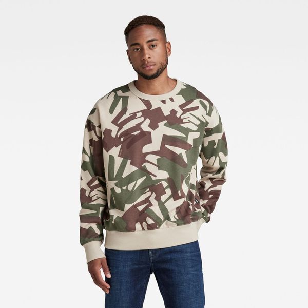 G Star G-STAR Sweatshirt - Camo oversized r sw beige