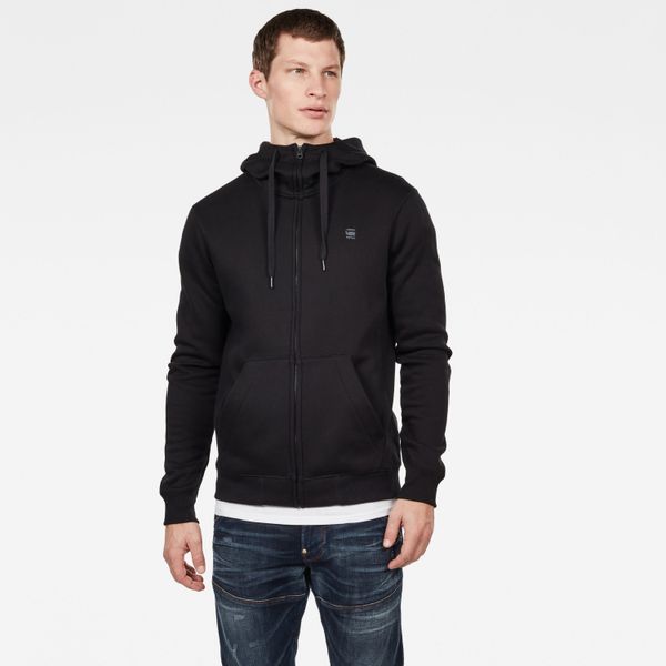 G Star G-STAR Sweatshirt - Premium core hdd zip sw l\s black