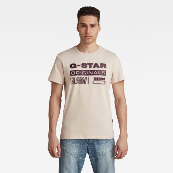 G Star G-STAR T-shirt - Originals hd graphic r t light pink