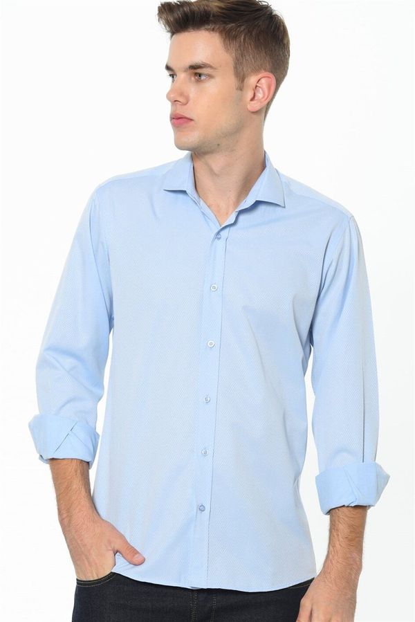 dewberry G675 DEWBERRY MEN'S SHIRT-BLUE