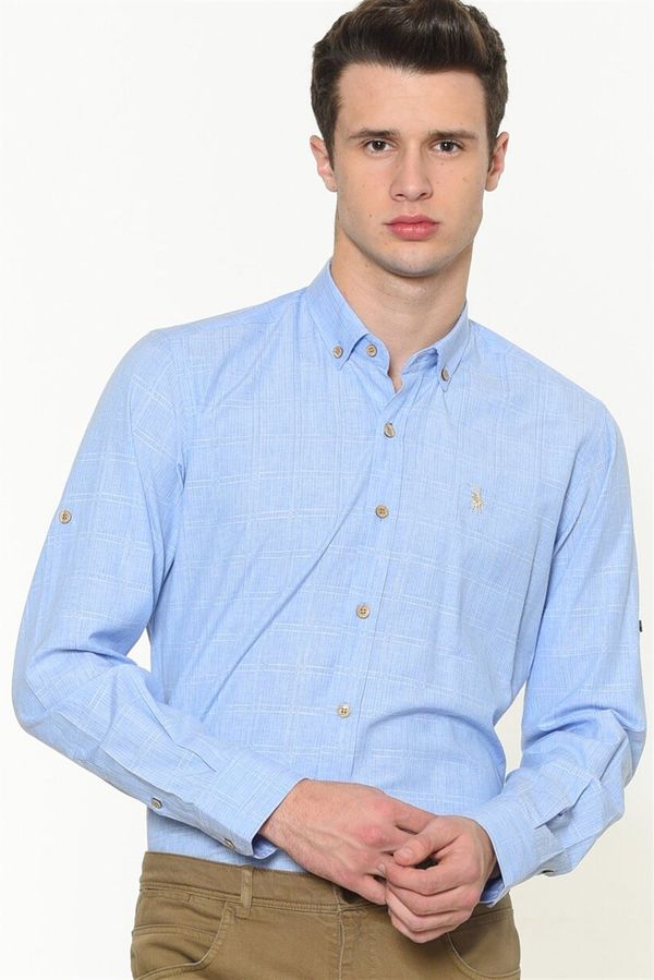 dewberry G682 DEWBERRY MEN'S SHIRT-LIGHT BLUE