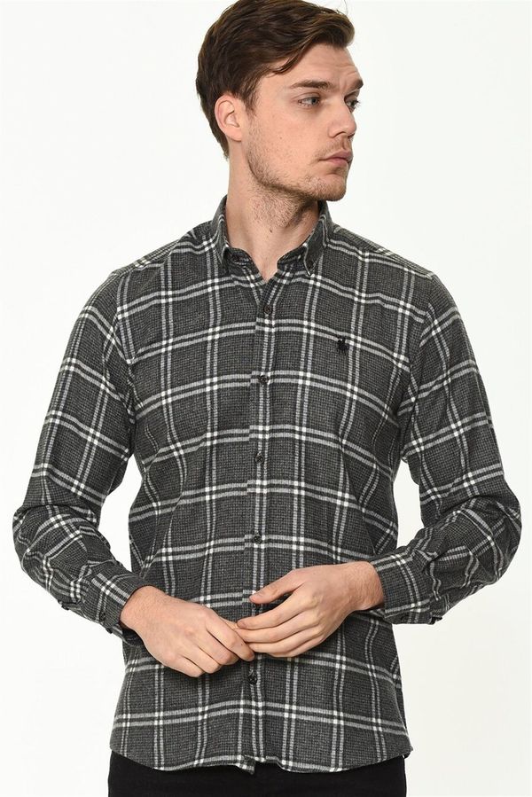 dewberry G699 DEWBERRY MEN'S SHIRT-ANTHRACITE