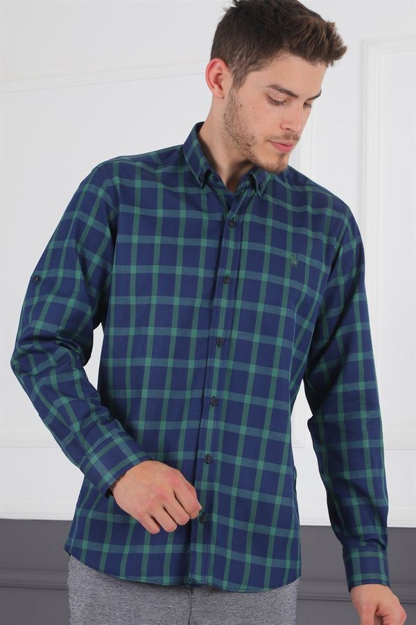 dewberry G717 DERBERRY MEN'S SHIRT-NAVY-GREEN