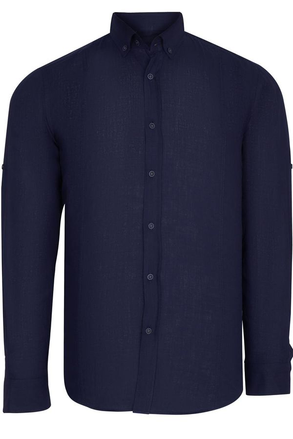 dewberry G721 DEWBERRY MENS SHIRT-PLAIN NAVY BLUE