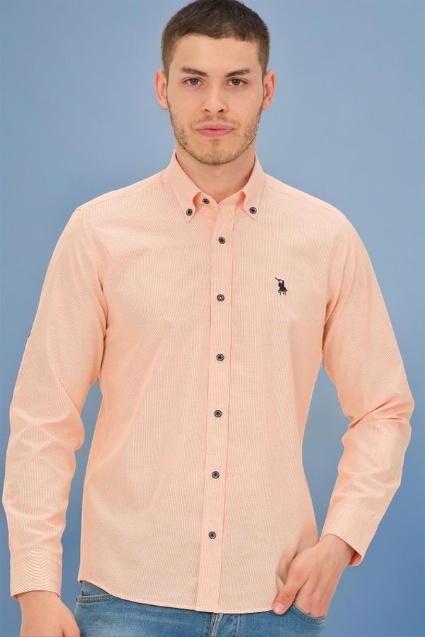 dewberry G770 DEWBERRY MEN'S SHIRT-PLAIN ORANGE