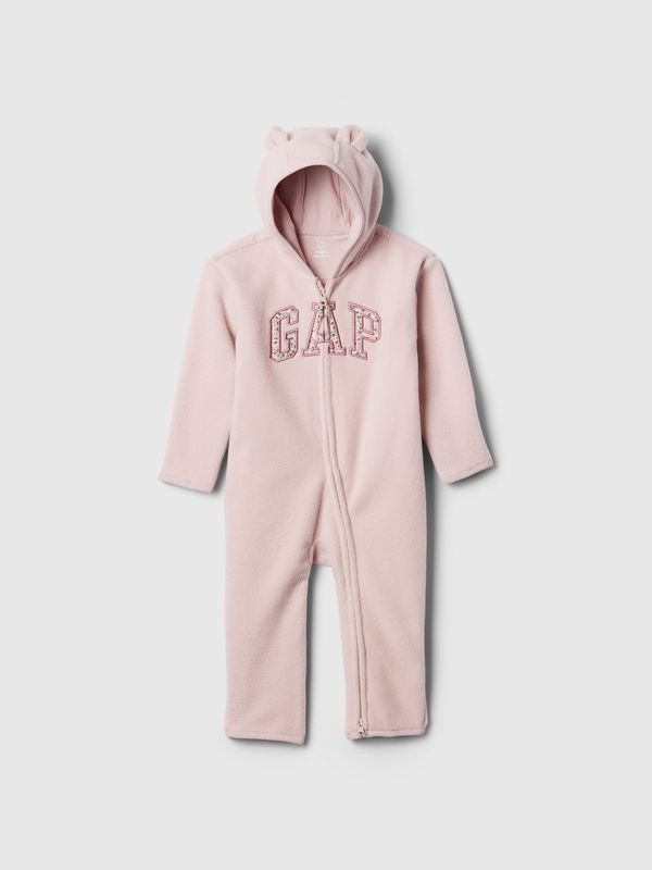 GAP GAP Baby fleece jumpsuit with logo - Girls