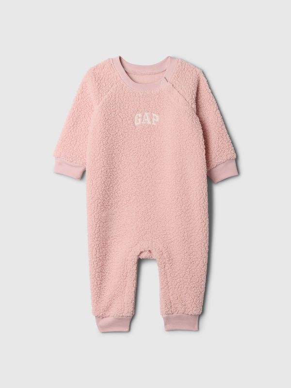 GAP GAP Baby sherpa jumpsuit with logo - Girls