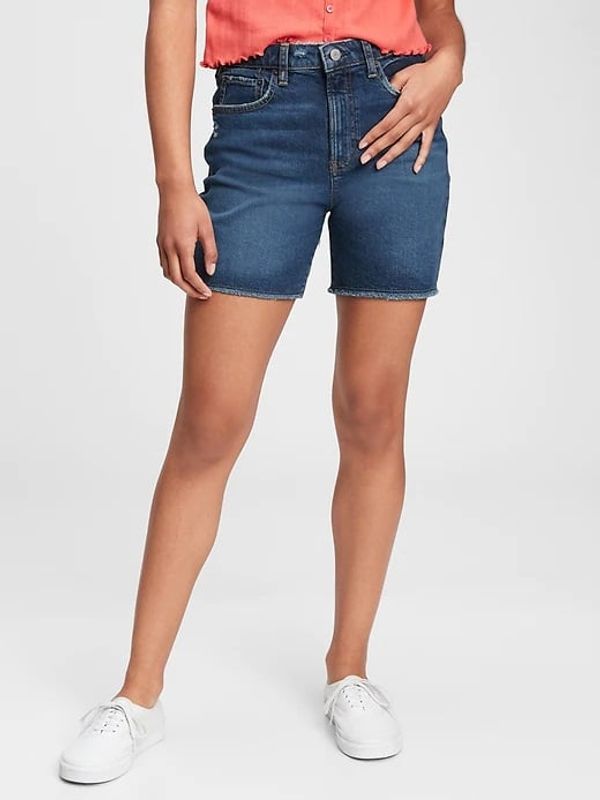 GAP GAP Baby Shorts Teen Denim Sky High Rise Midi Shorts with Washwell - Girls