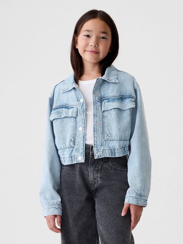 GAP GAP Children's denim crop jacket - Girls