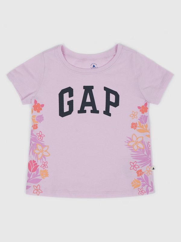 GAP GAP Children's T-shirt with logo and flowers - Girls