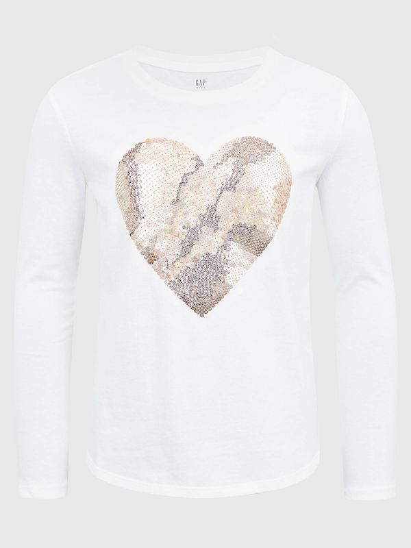 GAP GAP Children's T-shirt with sequined heart - Girls