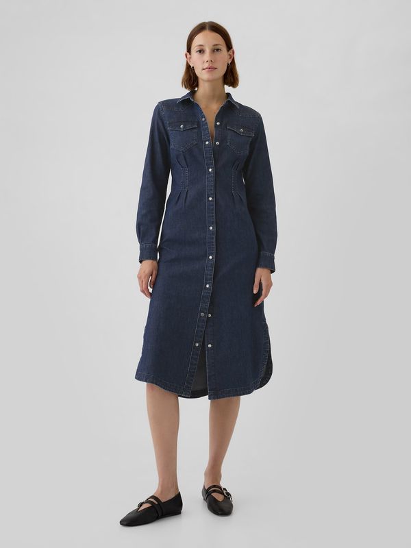 GAP GAP Denim Midi Dress Western - Women's