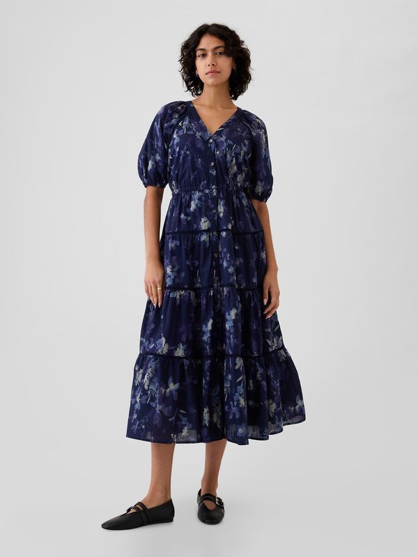 GAP GAP Floral shirt maxi dress - Women's