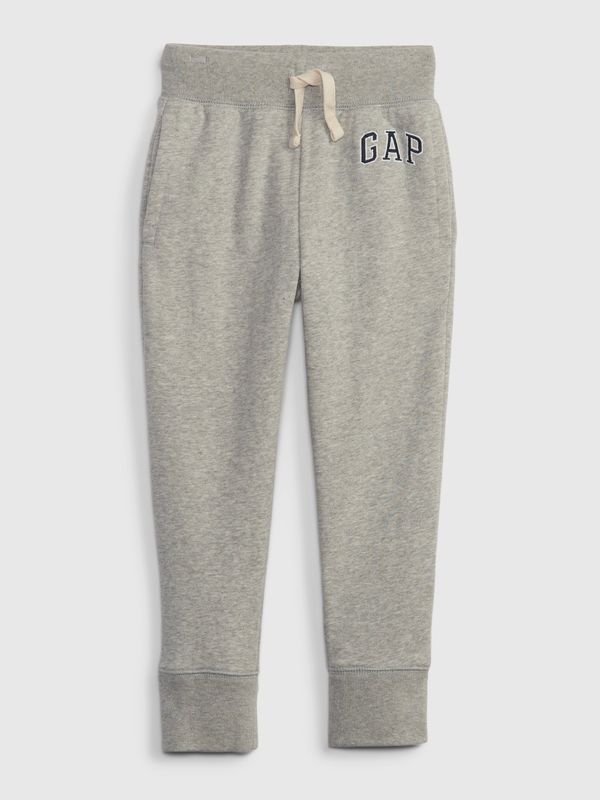 GAP GAP Grey boys' sweatpants french terry logo
