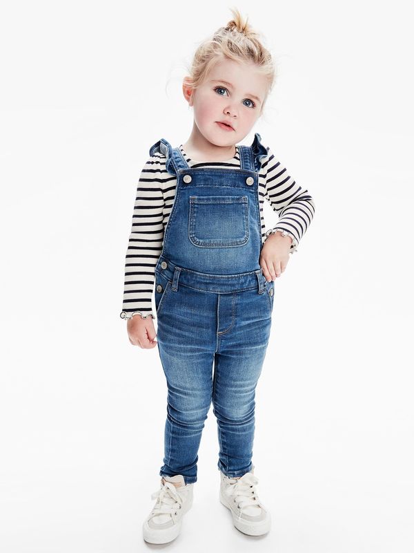 GAP GAP Kids Jeans with Tight Ruffle Skinny Overalls with Washwell - Girls