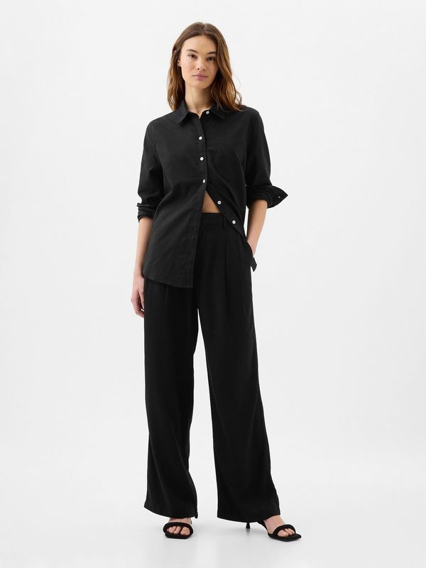 GAP GAP Linen Pants Wide-Leg - Women