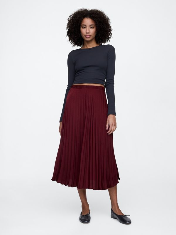 GAP GAP Pleated satin midi skirt - Women's